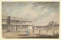 'Square at Bangalore' and 'The Entrance of Tippoo's Palace, Bangalore Feb 92, by James Hunter (d.1792)[3]