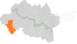蒙吕松城市圈公共社区在阿列省内的位置