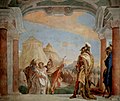 G. B. Tiepolo, Euribatés e Taltibios menan Brisèis a Agamemnon, villa Valmarana