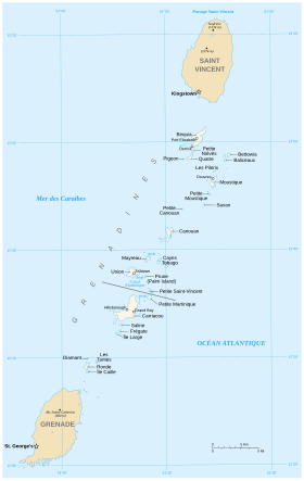 Carte des Grenadines