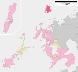 Location of Iki in Nagasaki Prefecture