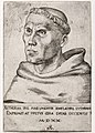 Portrait of Martin Luther as an Augustinian monk label QS:Len,"Portrait of Martin Luther as an Augustinian monk" label QS:Lpl,"Portret Marcina Lutra jako augustiańskiego mnicha" 1520, British Museum, London
