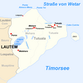 Der Subdistrikt Tutuala (aus der großen Karte ausgeschnitten)