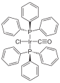 Deutsch: Struktur von Vaskas Komplex English: Structure of Vaska's complex