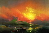 Ivan Aivazovski, 1850, "The Ninth Wave"(Cel de-al nouălea val)