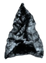 Obsidian arrowhead