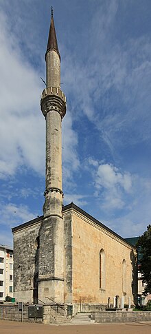 Exterior of a stone mosque