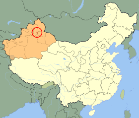 Localisation de Wujiaqu (Vucyaçü)