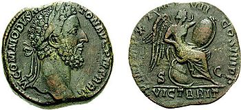 Sestertius des Commodus aus dem Jahr 185