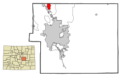 Location in El Paso County and the state of Colorado