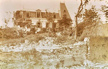 Les ruines du village en 1918.