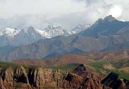 De Qilian Shan in de buurt van de stad Qilian