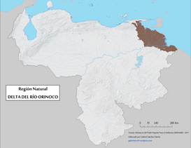 Ubicación de la región en Venezuela