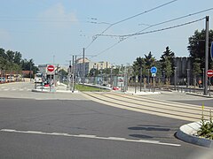 Le chantier de la station pont de Bezons en juin 2012.