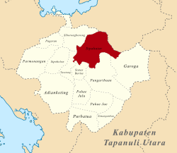 Peta lokasi Kecamatan Sipahutar