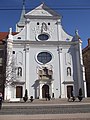 Church of Saint Anthony of Padua, Baroque front facade from Main Street