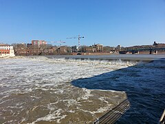 La Garonne à Toulouse lors d'une crue hivernale.