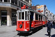 Nostalgic tram on İstiklal Avenue