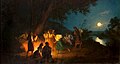 キリスト教正教会の夏至祭「イワン・クパーラ」で行われる焚き火越えを描いた油彩画／ヘンリク・シェミラツキ（英語版） "Night on the Eve of Ivan Kupala"。1892年の作