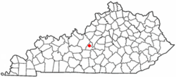 Location of Hodgenville, Kentucky