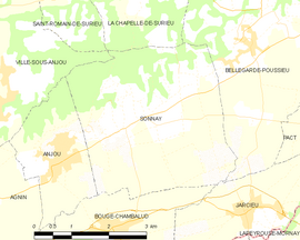 Mapa obce Sonnay