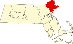 Elhelyezkedése Massachusetts államban
