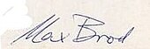 signature de Max Brod