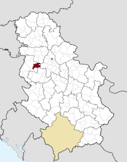 Location of the municipality of Vladimirci within Serbia