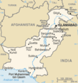 Mapa del Pakistan (en anglès)