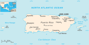 Kart over Puerto Rico