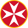 Sovereign Military Order of Malta 1944 to present White Maltese Cross on a red disc