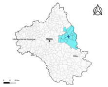 Saint-Martin-de-Lenne dans l'intercommunalité en 2020.