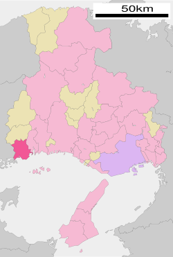 Location of Akō in Hyōgo Prefecture