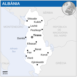 Mapa d'Albània