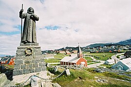 Hans Egedes statue i Nuuk, Grønland