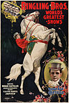 Affisch om cirkusen Ringling Brothers.