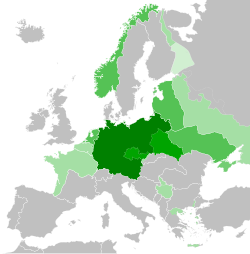 Saksa vuonna 1942:   Saksan valtakunta ja siihen liitetyt alueet   Norjan, Alankomaiden, Baltian ja Ukrainan valtakunnankomissariaatit   Wehrmachtin sotilashallinnon alainen alue