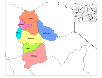 Koalla Department location in the province