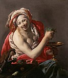 Bacchante met een aap, Ter Brugghen