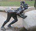 Hekseskulptur fra Hexentanzplatz ved Thale i Harzen