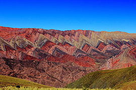 Serranía de Hornocal en el norte de la Provincia de Jujuy