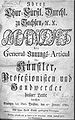 Regieren im Kurfürstentum: 43-seitiges Innungsgesetz vom 8. Januar 1780