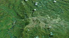 Вид Кигали из космоса