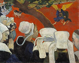 Paul Gauguin, "La vision après le sermon",  1888. ('Syn efter prædikenen')