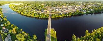 US-8 crossing the Flambeau River in Ladysmith, Wisconsin