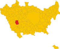 Locatie van Albairate in Milaan (MI)