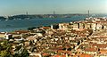 Utsikt over Lisboa, Ponte de 25 Abril i bakgrunnen