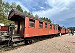 Personvagn SJ EC3c 9019 byggd av Van der Zypen & Charlier för militära sjuktransporter. Ägs sedan 1979 av Skånska Järnvägar