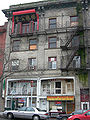 Just north of S. King Street on 8th Avenue is one of several early 20th-century buildings in the Chinatown - International District grafting Chinese decoration onto Western architecture.