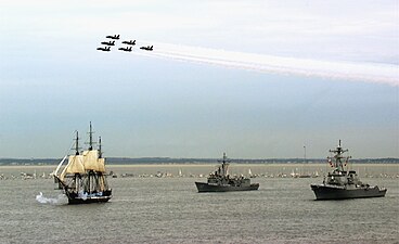 USS Constitution под парусами, 1997 год